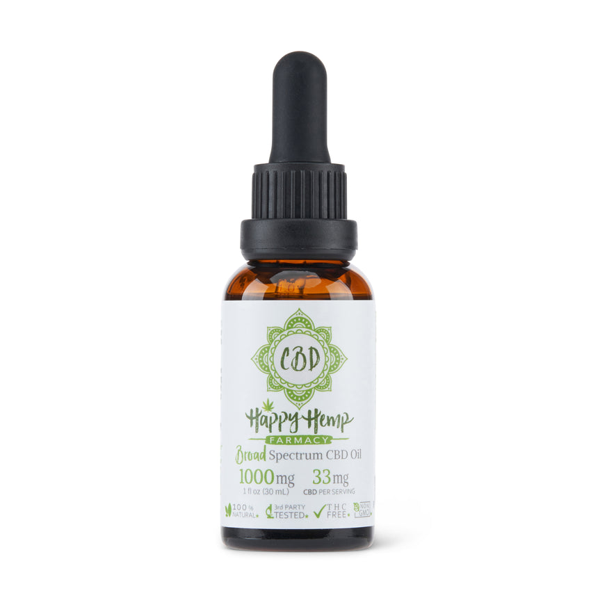 1000MG Broad Spectrum THC Free CBD Oil 30ML Tincture