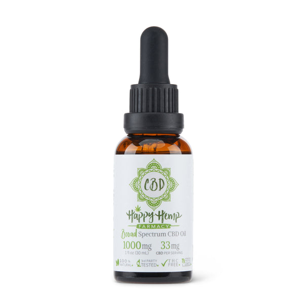 1000MG Broad Spectrum THC Free CBD Oil 30ML Tincture